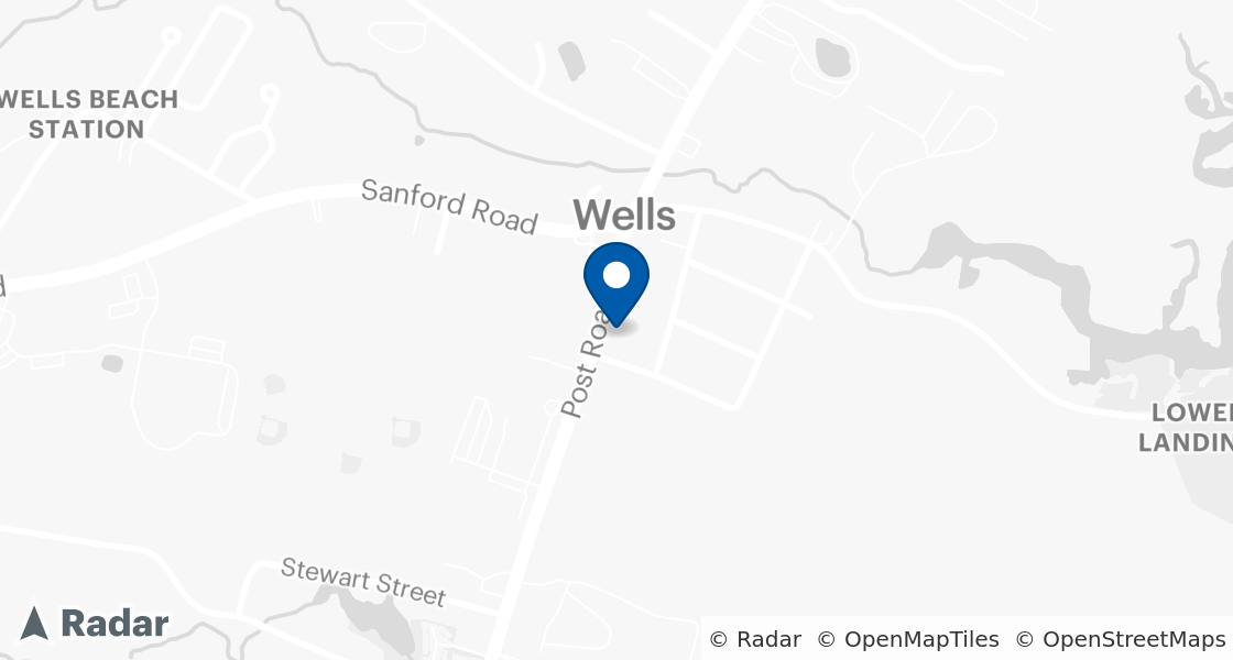 Map of Dairy Queen Location:: Wells Corner Shopping Center, Wells, ME, 04090-4519